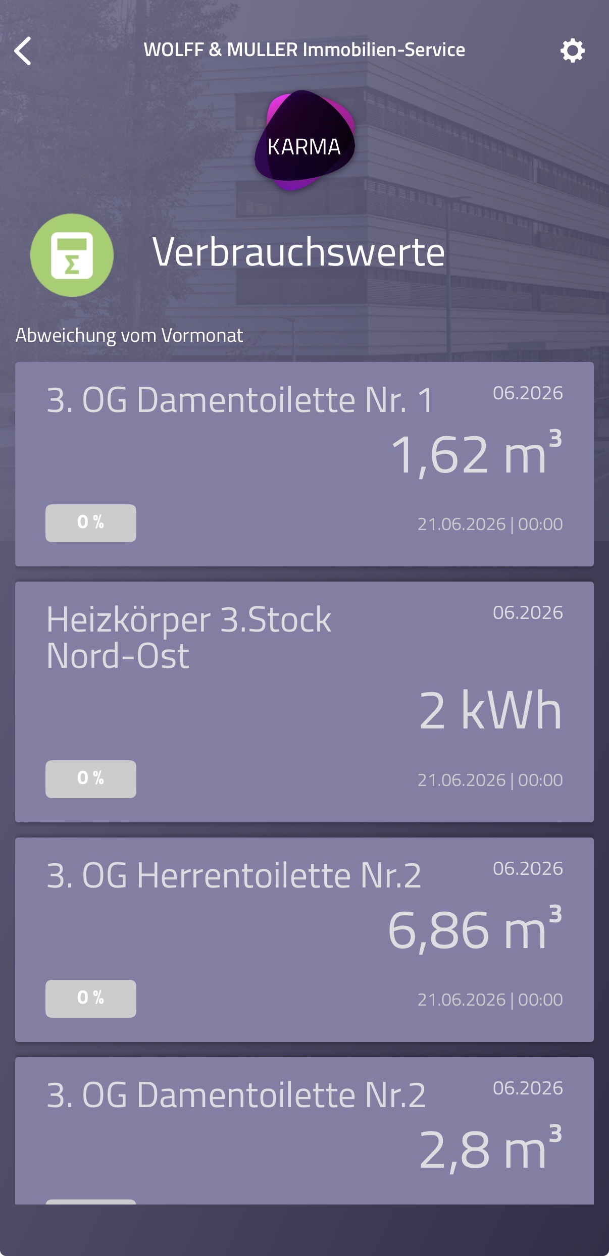 KARMA Mobile App Screen 2